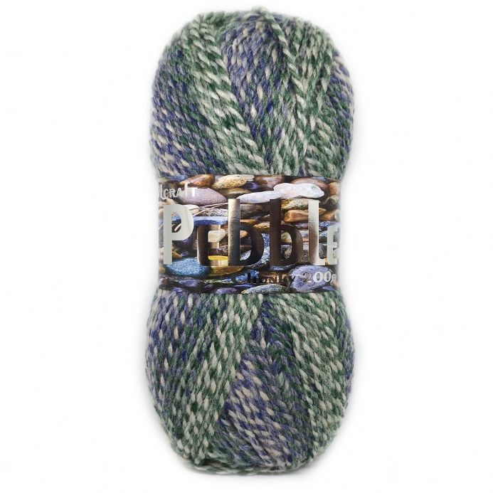 Pebble Chunky Yarn 5 x 200g Balls Verde 8030 - Click Image to Close